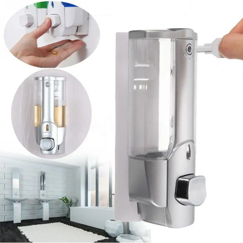 

350ml Plastic Liquid Soap Dispenser Wall Mount Sanitizer Dispensador For Kitchen Bathroom Shower Shampoo Vessel Container