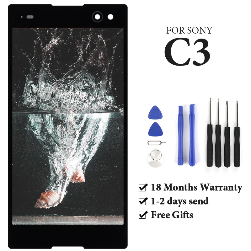 Горячая продажа для Sony Xperia C3/D2533/D2502 ЖК-дисплей замены экрана мобильного телефона