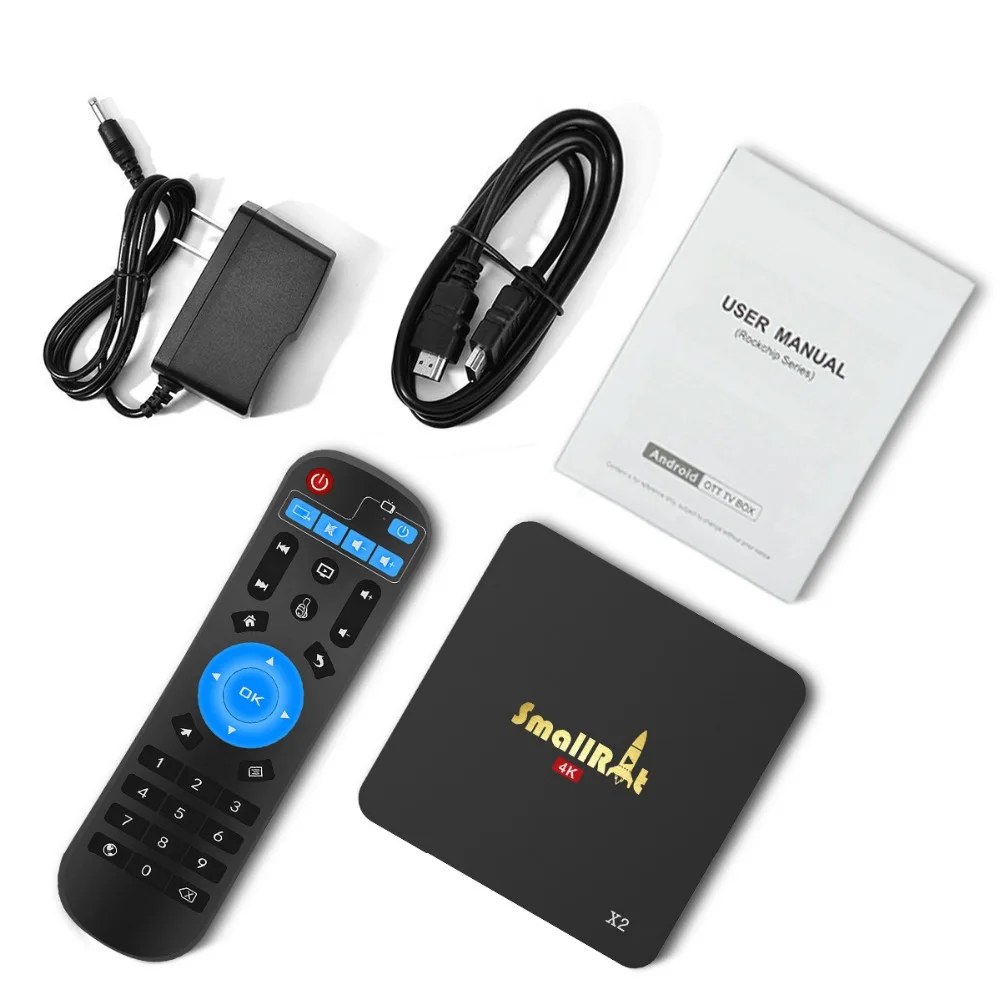 

Android TV Box SmallRocket X2 TV Box Amlogic S905X Quad core 2G/8G Super-Mini 4K HD Mini PC TVMC Preinstall Support 2.4G Wifi