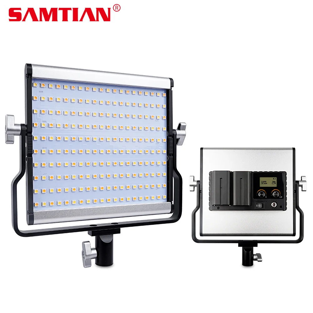 SAMTIAN L4500 светодиодный светильник для видеосъемки, фотографический светильник, двухцветный 3200 K-5600 K с регулируемой яркостью, для студийной видеосъемки, металлическая панельная лампа