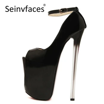 

Plus size 41 42 43 44 45 46 47 women's sexy peep toe platform 20 cm extreme ever after high thin heels shoes china pumps F45