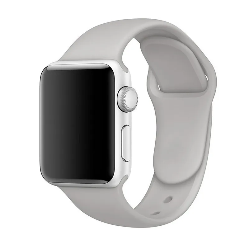 Спортивный ремешок для часов мягкий силиконовый Apple Watch 1 2 3 4 38 40 42 44 мм|Ремешки