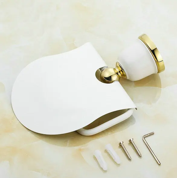 Новое поступление держатель туалетной бумаги, держатель рулона, держатель ткани, твердая латунь белая окрашенная отделка-продукты для ванной комнаты PP6630