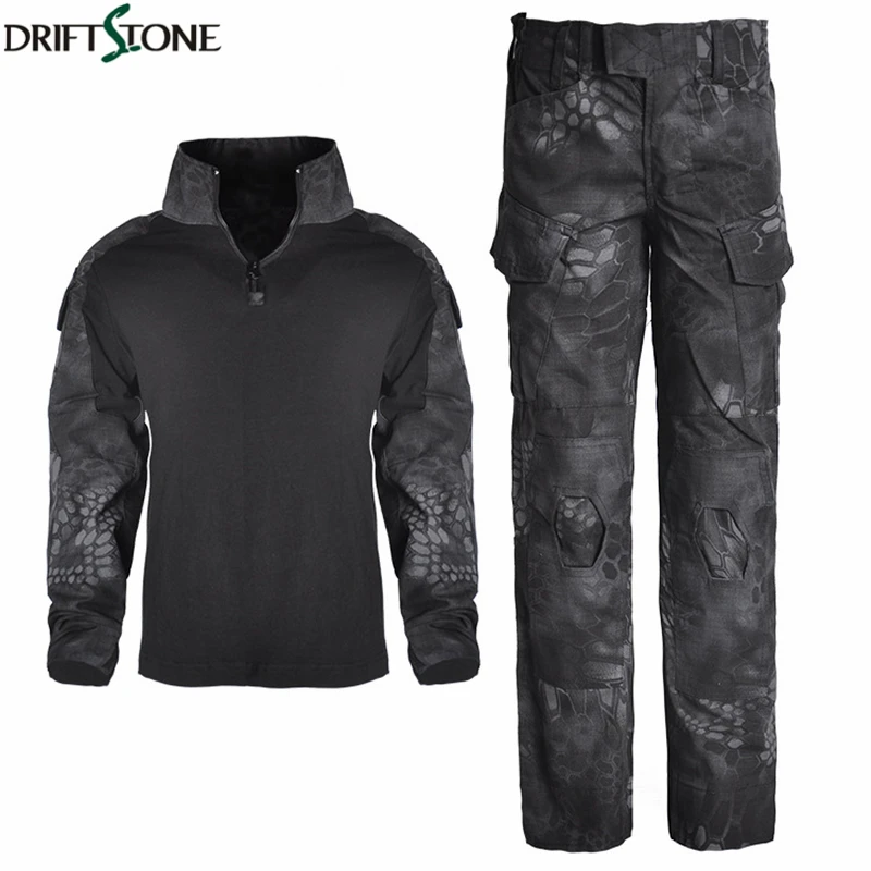 Kaufen Kinder Kampf Hosen und Shirts Anzug Armee Militär Uniform BDU Militärische Taktische Getriebe Jagd Multicam Für Kinder