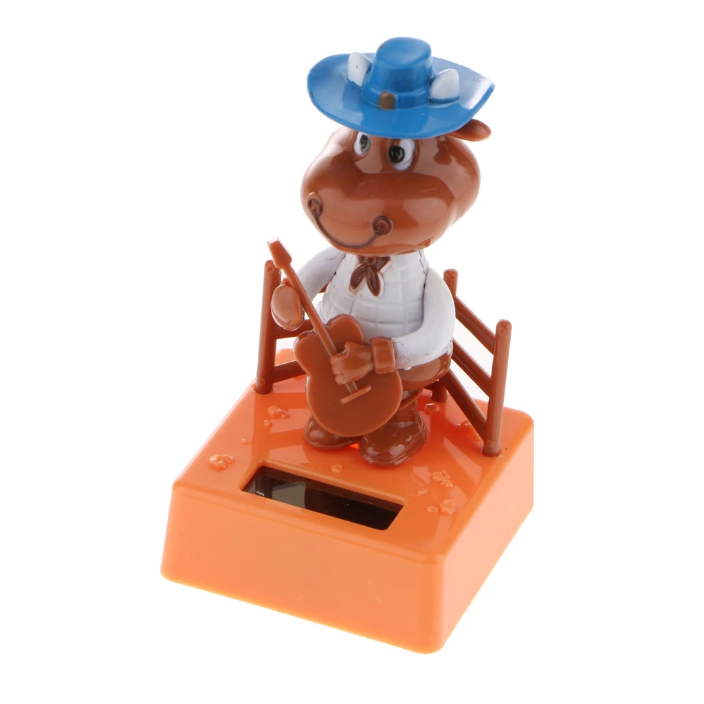 2pcs Novelty Solar Powered Animal Figure Toy Birthday Thanksgiving Christmas Gift Sloth + Ox