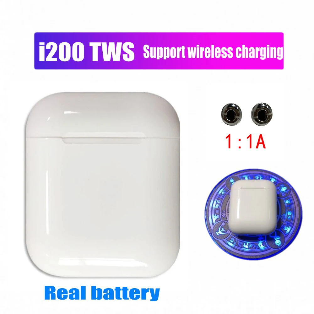 

Original i200 TWS Headphones Mini Wireless Charging Sport Bluetooth 5.0 Stereo Earphones PK W1 H1 chip i12 i10 i20 i30 i100 i500