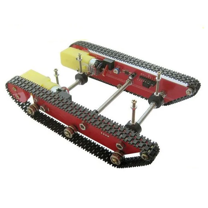 

Tank Robot Smart Car Chassis+Acrylic Plate Track Integrated 2 Motors for Arduino Free Shipping