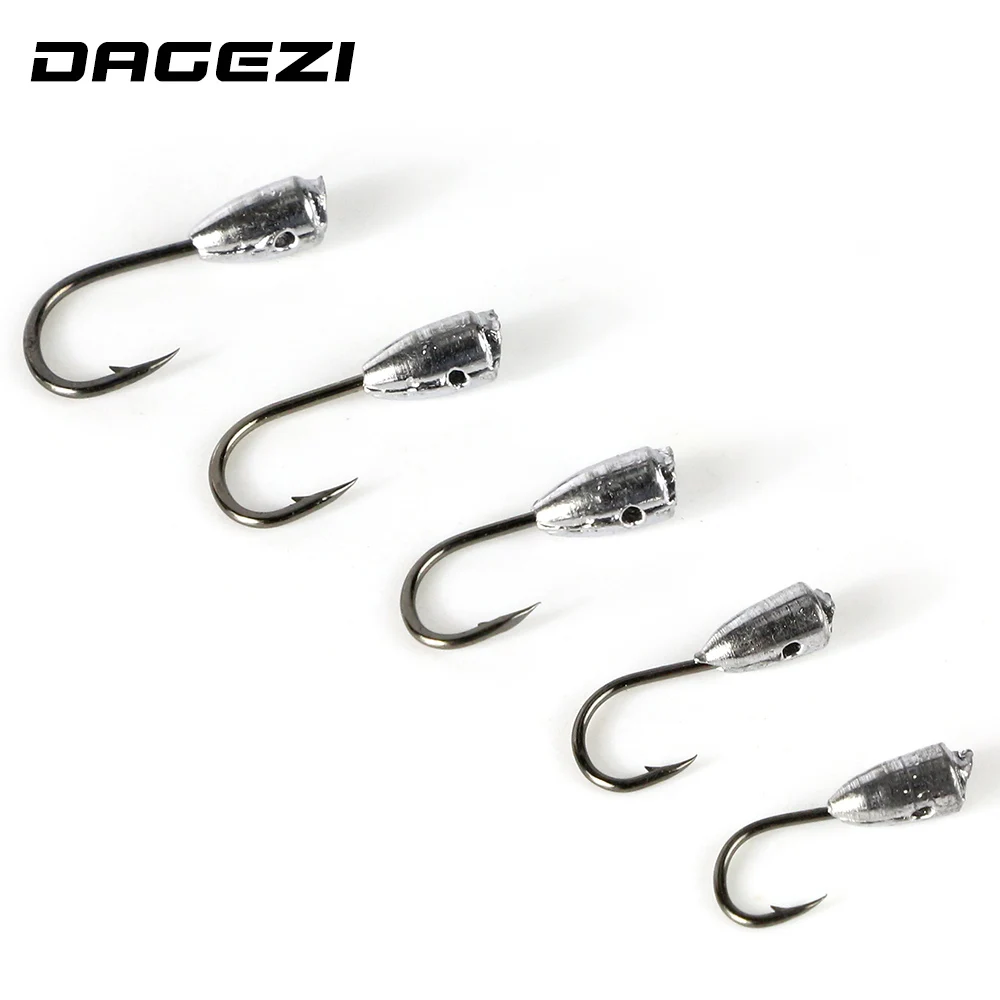 

DAGEZI 10pcs/lot Jig head hook 3g/4g/5g/6g/7g Lead Head Hook Jig Baits Fishing Hooks For Soft Lure Fishing Tackle