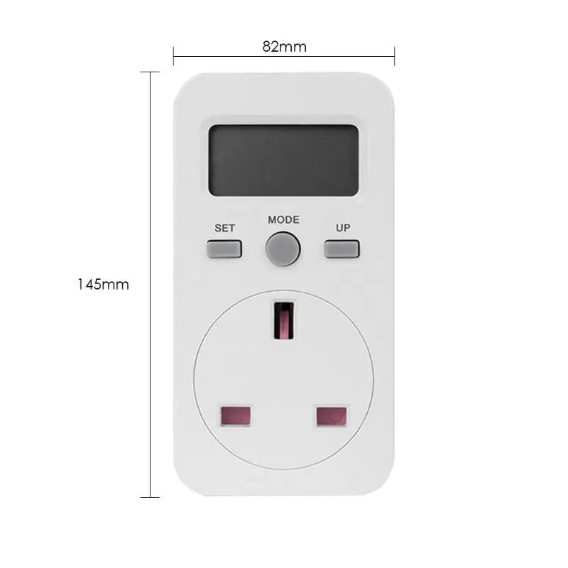 Цифровой ваттметр, ЖК-дисплей, гнездо для мониторинга энергии, Электрический монитор, электрический счетчик, разъем для мониторинга использования AU EU/US/UK