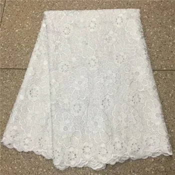 

Nice embroidery African cotton lace apparel fabric fashion dry Swiss voile material for lady dress ECP71(5yards/lot)