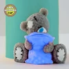 Тедди с подушкой 3d форма для мыла 100% пищевого силикона 3d формы ручной работы мыло в форме животного и свеча оптом ► Фото 3/6