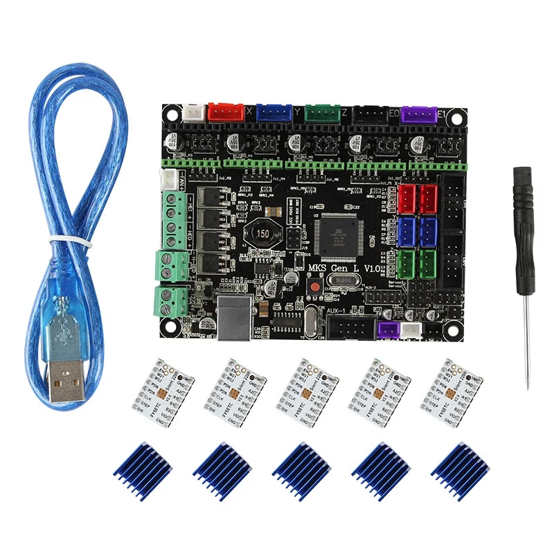 3d принтер материнская плата Mks Gen L V1.0+ Tmc2209V2.0x5 ультра-тихий привод комплект