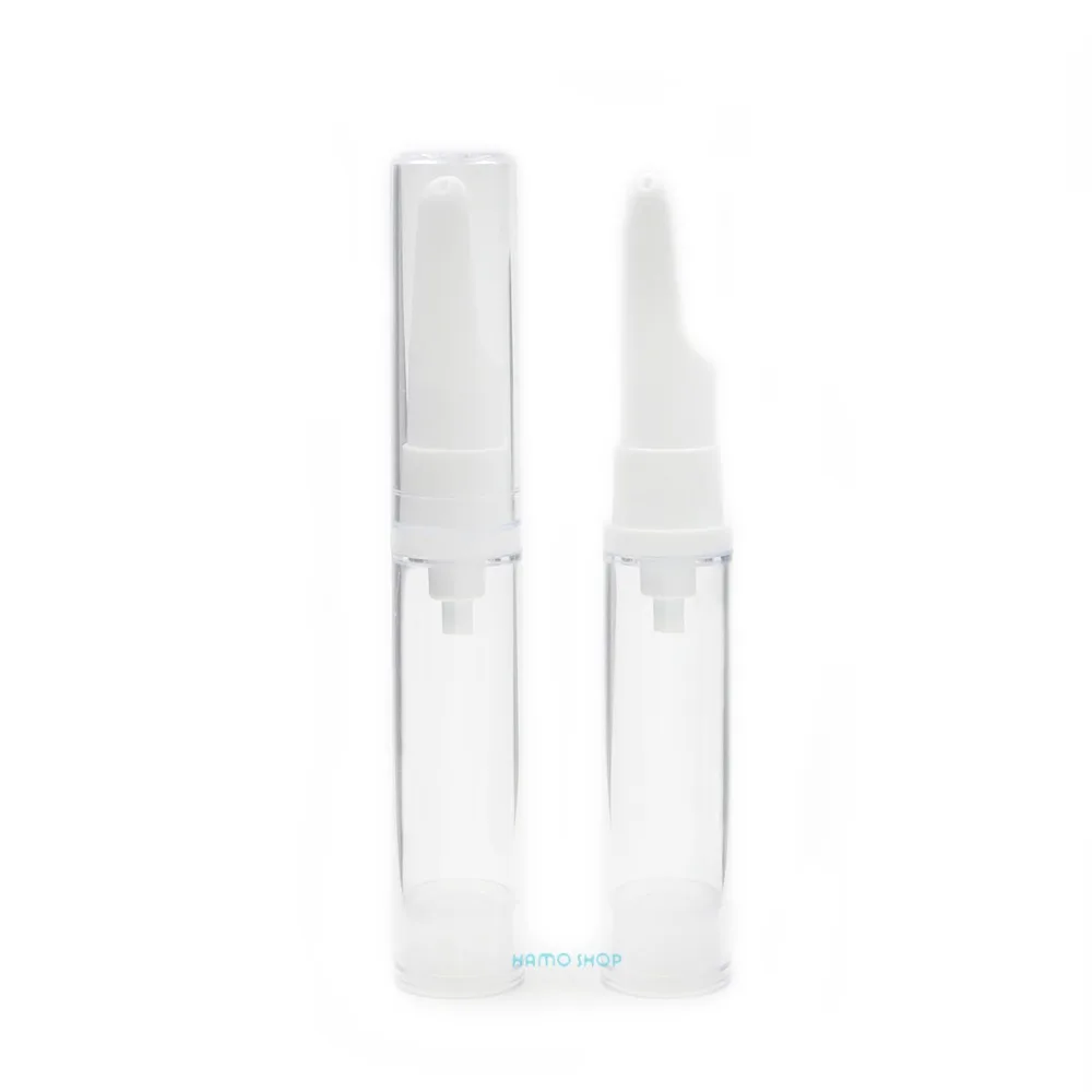 5pcs 10ml Eye Cream Airless Bottle Essence Pump Cosmetic Clear Empty