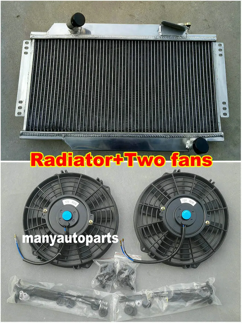 2 Row Aluminum Radiator Fans 1964 1978 For Triumph Spitfire Mark