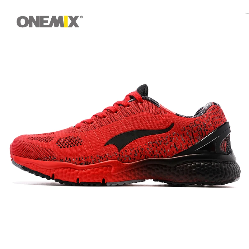 Cheap! Onemix Unisex Running Shoes Breathable Mesh Men Athletic Shoes
