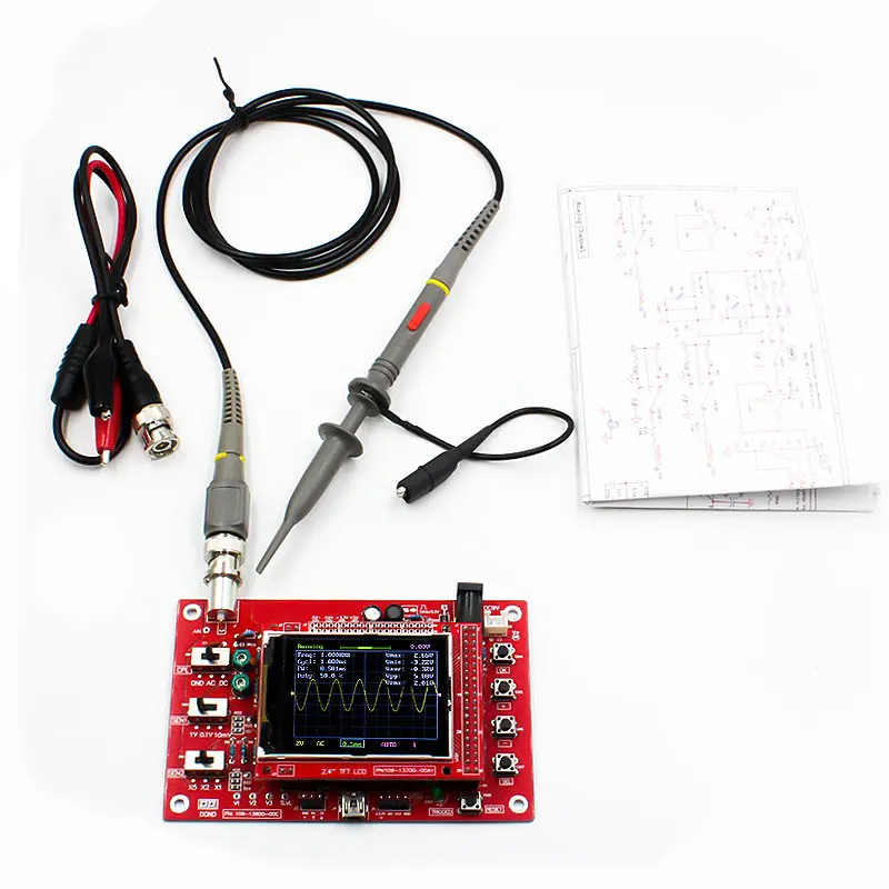 

DSO FNIRSI-138 2.4" TFT Pocket-size Digital Oscilloscope Kit DIY Parts Handheld+P6100 Oscilloscope Probe