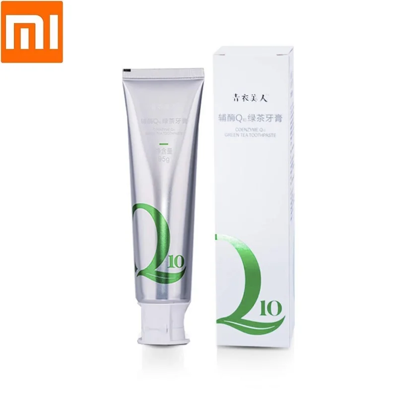 

Coenzyme Q10 Green Tea Toothpaste Teeth whitening Fresh breath Protect gums for Family Children oral Tooth health