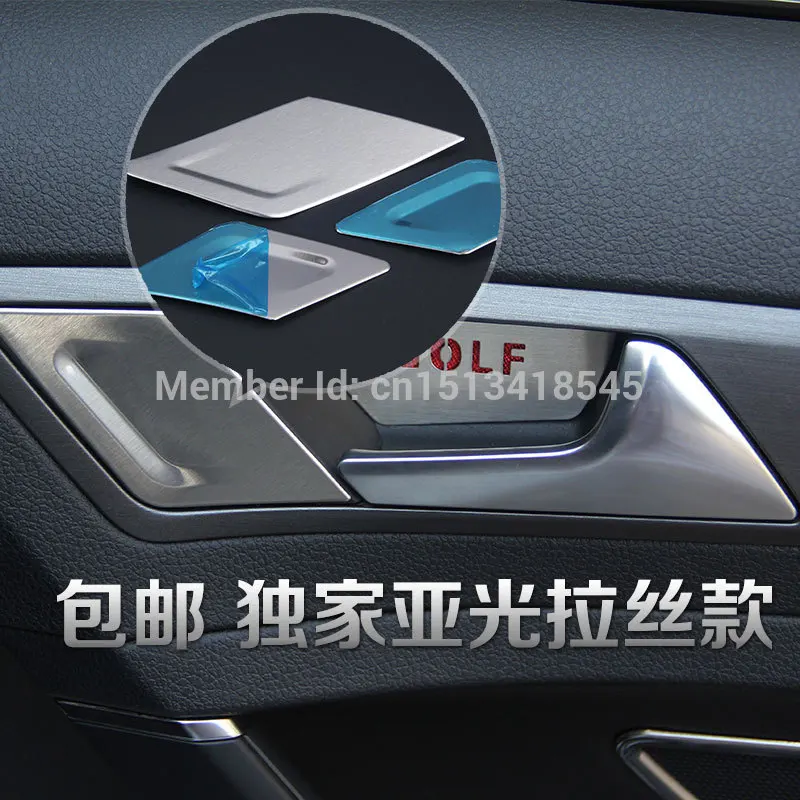 Car  Door Inner Handle /inner shake handshandle frame cover decoration stickers Fit For 2014 Volkswagen VW Golf 7 MK7