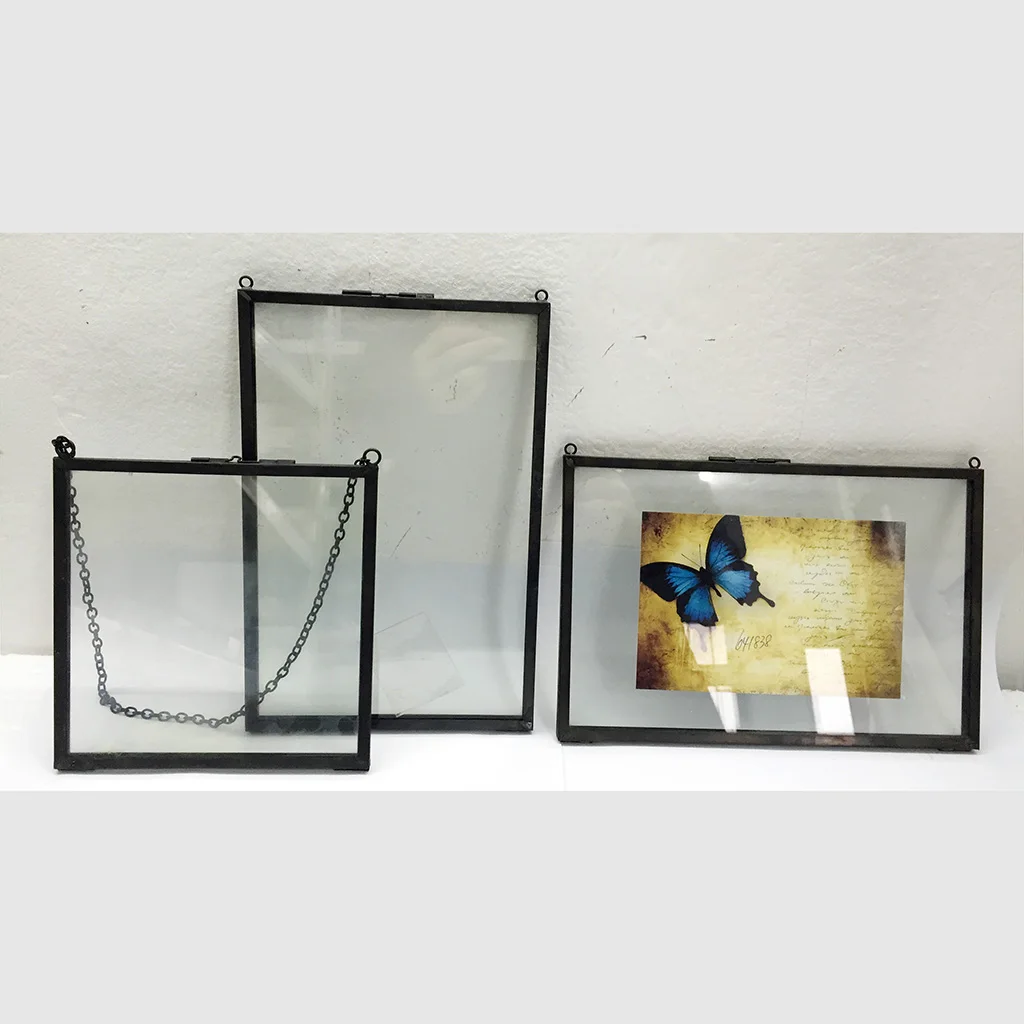 Antique Brass Glass Metal Picture Photo Frame Vintage Portrait 20 X 20cm