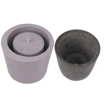 

Round Cement Flower Pot Silicone Mold DIY Home Decoration Clay Crafts Succulent Plants 3D Handicraft Concrete Planter Vase Mould