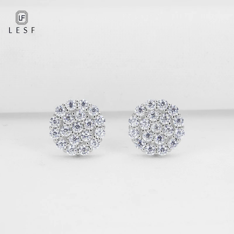 

LESF Wholesale Trendy 925 Sterling Silver Engagement Earrings For Women Cubic Zirconia Wedding Earring Jewelry Gifts