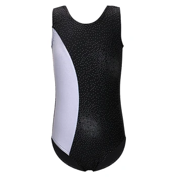 

New Girls Kids Ballet Dance Suit Black White Sleeveless Dance Costumes Ballet Gymnastics Leotards Professional Ballet Tutu Dress