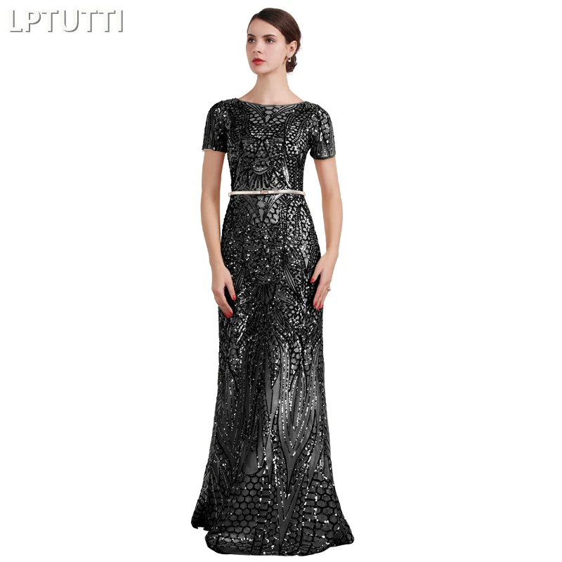 

LPTUTTI Sequin Plus Size Gratuating New For Women Elegant Date Ceremony Party Prom Gown Formal Gala Luxury Long Evening Dresses