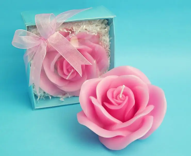 Высококачественные декоративные свечи в форме розы для свадебных сувениров и подарков С Днем Рождения декоративные свечи