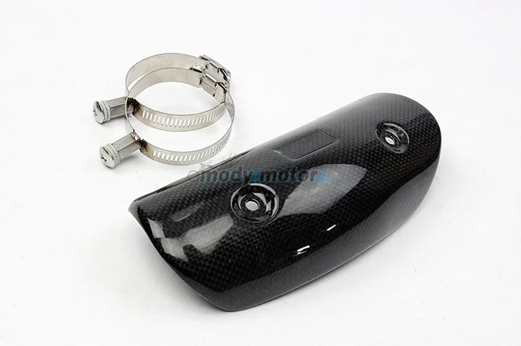 MGOD font b Motorcycle b font font b Exhaust b font Muffler Cover Carbon Fiber Color