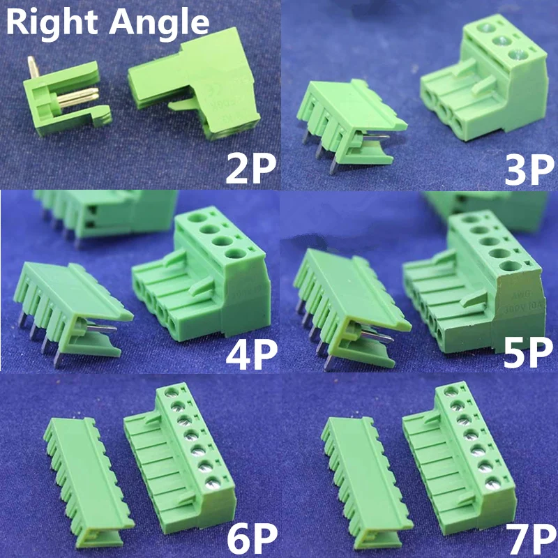 10 sets ht5.08 2/3/4/5/6/7/8 pin Right angle Terminal plug type 300V 10A 5.08mm pitch connector pcb screw terminal block 10 sets ht5.08 2/3/4/5/6/7/8 pin Right angle Terminal plug type 300V 10A 5.08mm pitch connector pcb screw terminal block