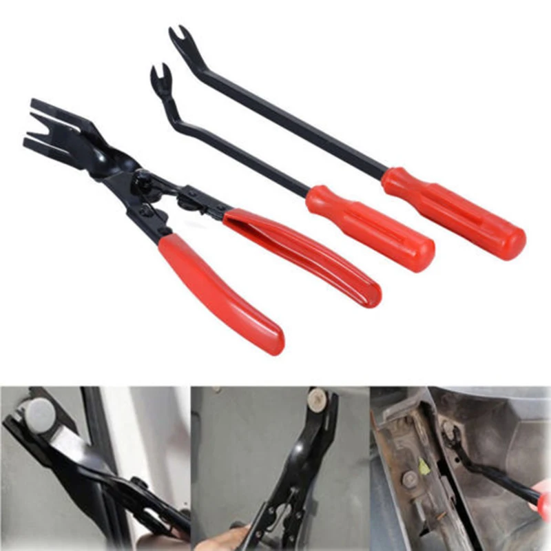 

3pcs/Set Car Door Panel Clips Pliers Trim Removal Fastener Puller Repair Tools