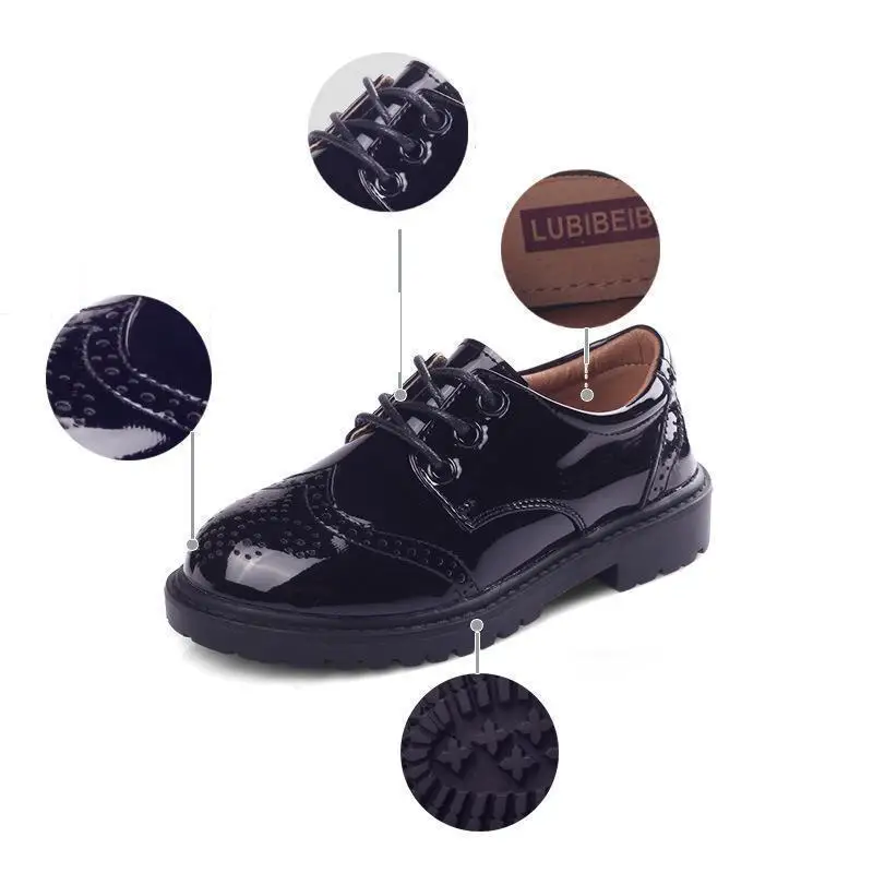 Children Genuine Leather Wedding Dress Shoes For Girls Boys Kids Black School Performance Formal Flat Loafer Moccasins Shoes New Children Genuine Leather Wedding Dress Shoes For Girls Boys Kids Black School Performance Formal Flat Loafer Moccasins Shoes New