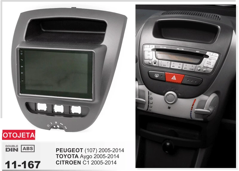 

frame+Car DVD Player android 7.1 autoradio GPS navigation headunits for Toyota Aygo Citroen C1 Peugeot 107 stereo tape recorder