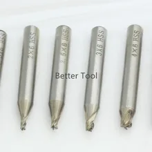 Hss фрезы с головкой фрезы для вертикальный ключ машины Запчасти слесарь инструменты 1,5 мм 2,0 мм 2,5 мм 3,0 мм 4,0 мм 5,0 мм