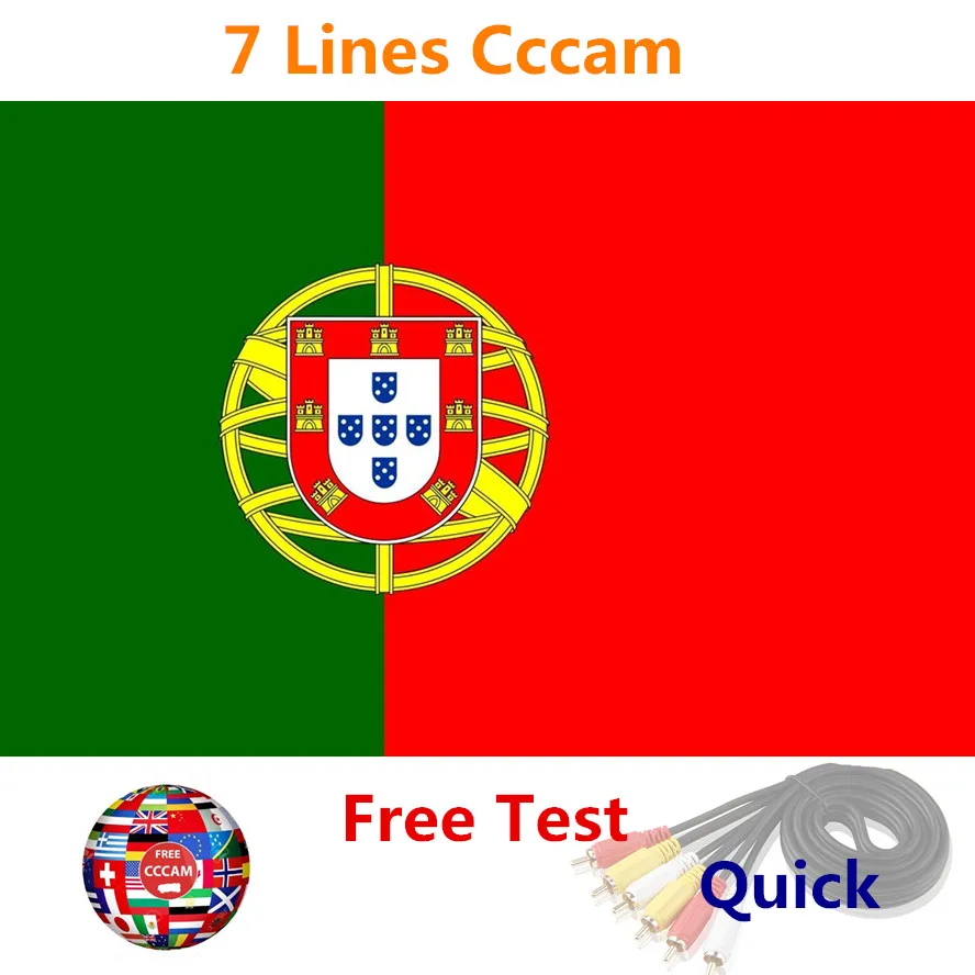 Special for Portugal Europe HD 1 Year CCCam Spain Portugal Germany Poland Satellite tv Receiver 7 Clines For DVB-S2 v7s V8 SUPE