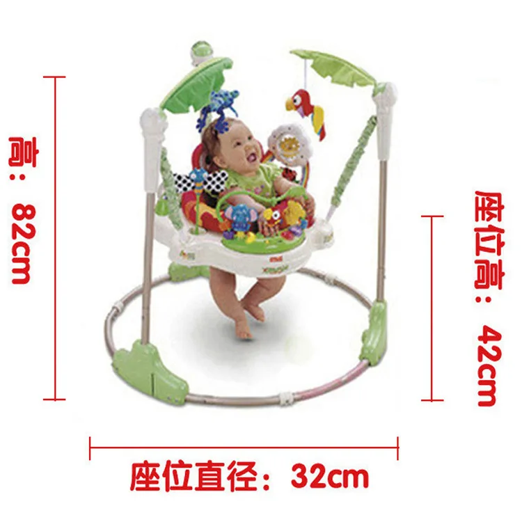 Многофункциональный Электрический детский прыгающий ходунки Колыбель тропический лес детские качели кресло-качалка для тела счастливый Детский самокат 3 м~ 2 лет