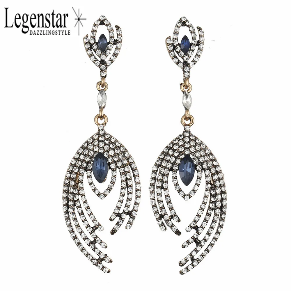 

Legenstar Big Vintage Earrings for women Peacock Stone Statement earring 2018 Metal Earing Hanging Fashion Jewelry Trend