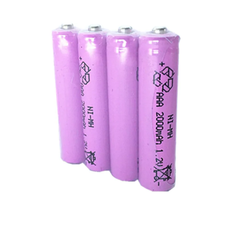 2 шт розовые 2000mAh Ni MH батареи 1 V перезаряжаемые AAA экологически чистые подходят для