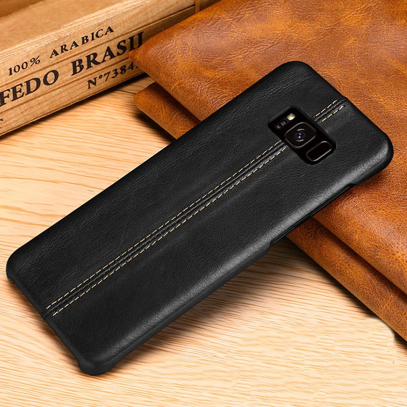 

For Samsung S10 Case Cover Genuine Leather Shell Slim Protective Cover Snap on Cases for Samsung Galaxy S8 Plus S10 Plus S9 Capa