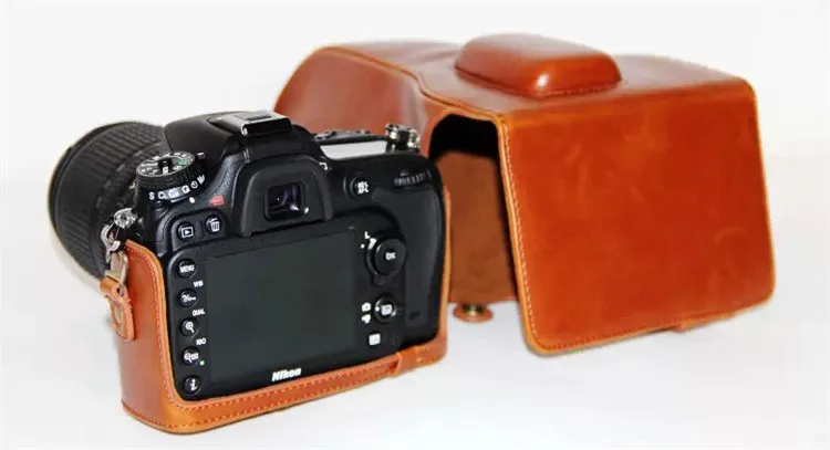 New Retro Vintage PU Leather Camera case For Nikon D3100 D3200 D3300 cover pouch bag Fit 18-55mm 18-105mm Lens