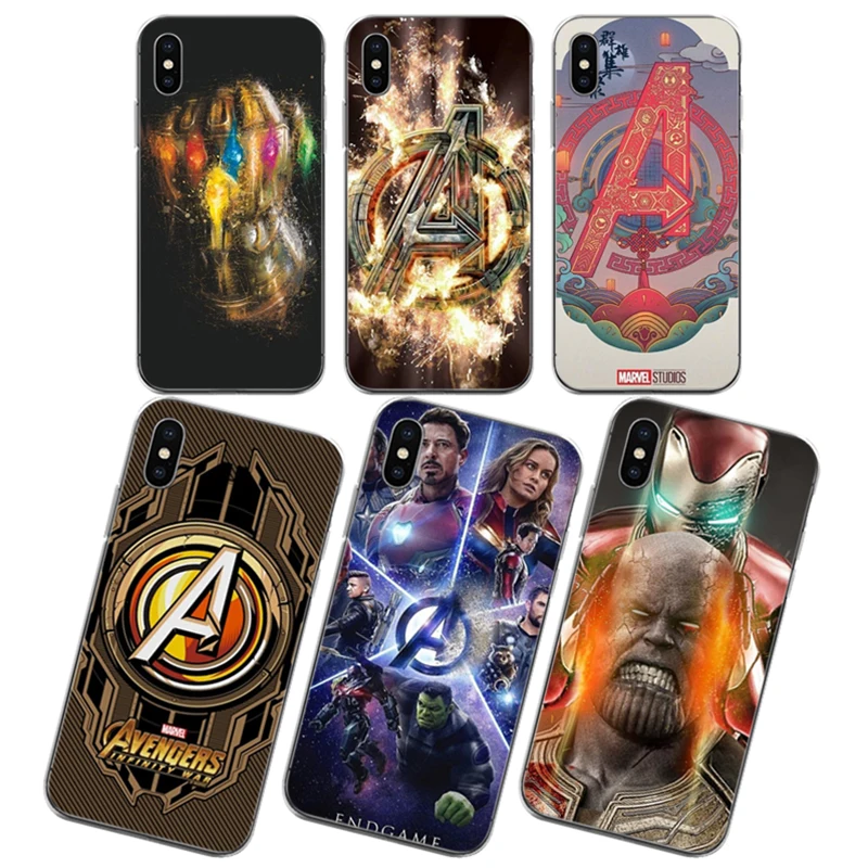 

OUTMIX Avengers Endgame Case Soft Silicone Phone Case For iPhone 6plus 6s 6 5 5s SE 7 8 X XS max XR 8plus 7plus Coque bumper
