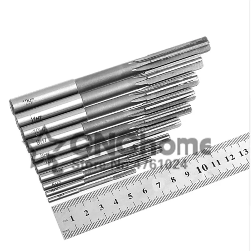 Hss reamer Steel reamer tools 1Pc 2mm-20mm HSS Straight Shank Chucking Reamer Machine Reamer Milling Cutter Tool For bore Machining 3/4/5/6/7/8/10/12/18/20mm