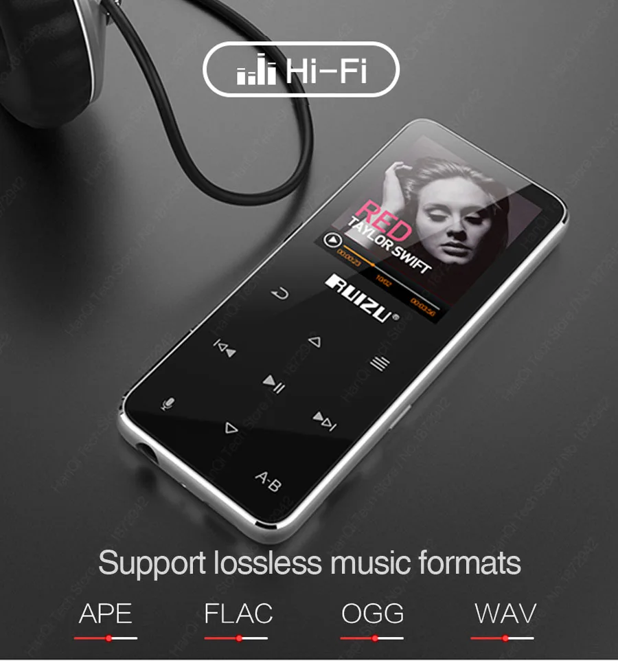 Bluetooth MP3-плеер RUIZU X16 8G Flac музыкальный плеер со встроенным динамиком поддержка fm-радио Запись видео электронная книга шагомер