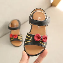 Обувь для маленьких девочек летние детские сандалии для маленьких детей обувь принцессы для девочек нескользящая обувь с бантом 2019