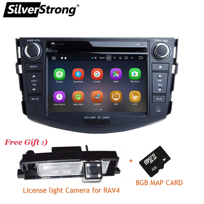 

SilverStrong Android 9.0 IPS car dvd player for Toyota RAV4 Rav 4 2007 2008 2009 2010 2011 2 din 1024*600 gps navigation wifi