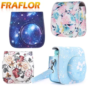 

Shoulder Camera Bag Protective Case Colorful Animal/Flower Patterns Leather Camera Bag for Fujifilm Instax Polaroid Mini 8/8+/9