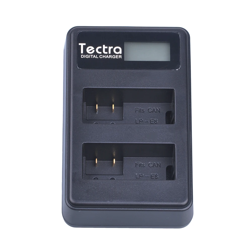Tectra 3 шт. LP-E8 LPE8 LP E8 7.4 В/1800 мАч литий-ионный Батарея+ ЖК-дисплей USB двойной Зарядное устройство для canon EOS 550D 600D 650D 700D
