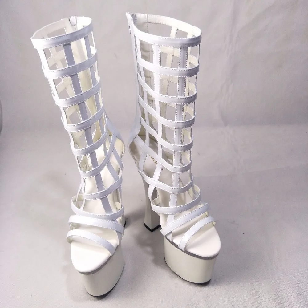 18cm Hollowed-out, boots, pure white sleeves for a bride's wedding shoes, big shoe new special price Dance Shoes