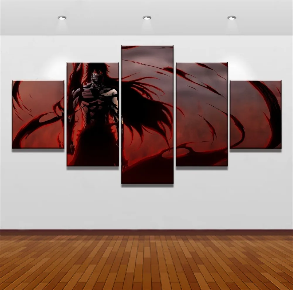 Waliicorners 5 Piece Canvas Art Red Nightmare Bleach Cuadros Decoracion Paintings on Canvas Wall Art for Home Decorations Wall Decor Artwork 8