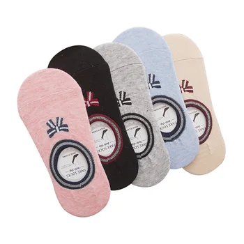 

5 pair/lot New Women Candy Color Sock Cartoon Short 100% Cotton Boat Socks Breathable Casual Ladies Funny Sock High Quality